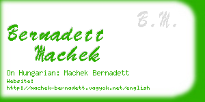 bernadett machek business card